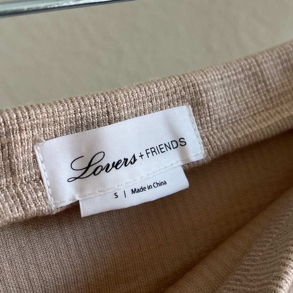 LOVERS + FRIENDS x REVOLVE | Tavia Midi Knit Slit Skirt in Tan Gradient | Size S - Picture 5 of 9